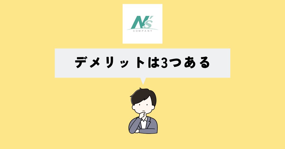 エヌズカンパニーのデメリットはある？